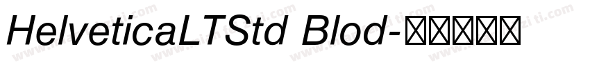 HelveticaLTStd Blod字体转换